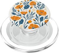 Jardín botánico de flores de amapola de PopSockets PopGrip para MagSafe