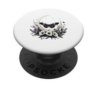 Jardín botánico de Luna Creciente de la Polilla mística PopSockets PopGrip Adhesivo