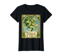 Jardín botánico de Tilo en Flor de Tilo de Estilo Art Nouveau Camiseta gráfica económica