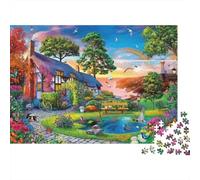 Jardín cabaña_2 Puzzle 1000 Piezas De Cartón Grueso Juego De Rompecabezas En Paquete Anti Estrés Adultos para Fiesta De Pijamas como Regalo Original 70x50cm/1000pcs