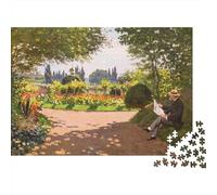 Jardín Campestre Puzzle de 1000 Piezas Papel para Adultos Escena Relajante Soleada Juego de Puzzle 1000 Piezas Decoración Hogar 52x38cm/1000pcs
