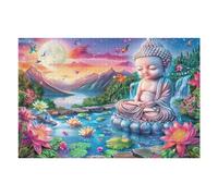Jardín Cascada Flor Puzzles 1000 Piezas Obra De Arte 3D Familiar Tiempo Feliz Rompecabezas para Adultos Aliviar Estrés Decoración Hogar Moderno DIY 1000 PCS