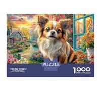 Jardín Chihuahua Rompecabezas 1000 Piezas Papillón Coast Cartón Grueso para Parejas Regalo Cumpleaños para Relajarse Mejor Regalo Oferta 70x50cm/1000pcs