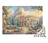 Jardín Coliseo Extra Thick Cardboard Paisajes históricos de Roma Jigsaw Puzzle Bundle Stress Relief Holiday Activity Gift for Family Puzzle Collectors Age 12 Up 38x26cm/1000pcs