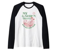 Jardín de autocuidado con Plantas es mi Terapia de resiliencia Camiseta Manga Raglan