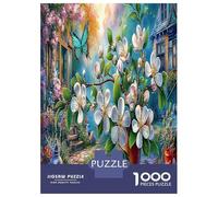 Jardín de Cuentos de Hadas Puzzles Desafío Juguetes 1000 Piezas Mariposa Rompecabezas Juego EduGatoivo para Adultos Y Niños A Partir De 12 Años 70x50cm/1000pcs