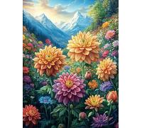 Jardín de Flores al Atardecer Puzzle 1000 Piezas Educativo Construir 3D Cuento de Hadas mágico de Animales Rompecabezas para Familia Maquetas Educativas Desafío Intelectual Decoración Hogar 1000 PCS