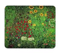 Jardín De Girasoles De Gustav. Ilustraciones Clásicas Históricas. Bellas Artes Decorativas. Alfombrilla Raton Portátil Alfombrillas De Mouse Pequeña Alfombrilla para Ratón para Pc 25X30Cm