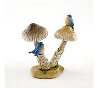 Jardín de Hadas en Miniatura y Estatua de terrario, de Top Collection, Bluebirds on Mushroom