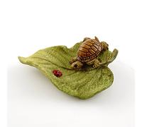 Jardín de Hadas en Miniatura y Estatua de terrario, de Top Collection, Little Turtle on Leaf