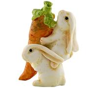 Jardín de Hadas en Miniatura y Estatua de terrario, de Top Collection, Rabbits Carrying Carrot