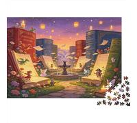 Jardín de Libros de Cuentos Puzzle de 1000 Piezas Papel para Adultos Escena Fantasía Juego de Puzzle 1000 Piezas Relajante Interacción Regalo Hogar 70x50cm/1000pcs