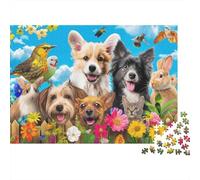 Jardín de Mascotas Felices Puzzle Mil Piezas Adultos Y Ni?os Reto Mental para Expertos Elección Amazon Noche En Familia Cartón Premium 52x38cm/1000pcs