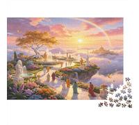 Jardín de Nubes Fantástico Puzzle de 1000 Piezas Puzzle para Adultos Puzzle de Papel Relajante Ocio Decoración Concentración Regalo 70x50cm/1000pcs