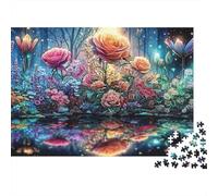 Jardín de Sueños Puzzle de 1000 Piezas Puzzle para Adultos Reflexión de Flores 38x26cm/1000pcs