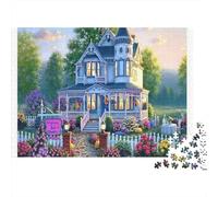 Jardín de una casa Victoriana Puzle 1000 Piezas - Reto para Mentes Inquietas, Encaje Preciso, Decoración, 52x38cm/1000pcs