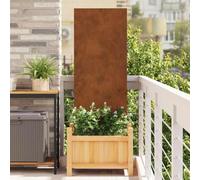 Jardín decorativo para pared, protección visual moderna, lona de privacidad para jardín, 50 x 140 cm, acero resistente a la intemperie, para balcones, terrazas, balcones, se puede montar rápidamente