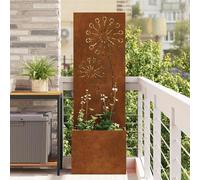 Jardín decorativo para pared, protección visual moderna, lona de privacidad para jardín, 50 x 140 cm, acero resistente a la intemperie, para balcones, terrazas, balcones, se puede montar rápidamente