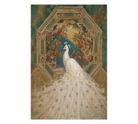 Jardín del Pavo Real Blanco Puzzle 1000 Piezas de Madera, Juego Mental