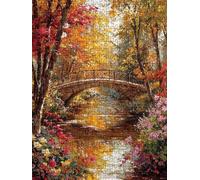 JardíN del Puente Puzzle 3000 Piezas, Rompecabezas Adultos Puzzle, Desafiante Puzzles de Decoración Juego de, Entretenimiento Juego Educativo para Toda la Familia, para Regalo Decoración DX0YL7-776