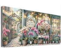 Jardín Diamond Painting Adultos Grande Kit Completo 90x180cm, Pintura Diamante Paisaje 5D Full Drill Taladro, Mosaico Bordado Cristales Strass, Manualidades Adultos, Decoración Salon Casa C6-793