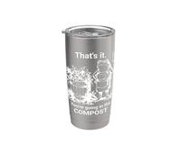 Jardín divertido: eso es todo, vas a ir en The Compost Frog Vaso térmico de acero inoxidable de doble pared