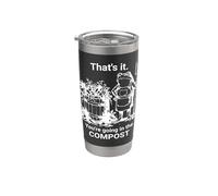 Jardín divertido: eso es todo, vas a ir en The Compost Frog Vaso térmico de acero inoxidable de doble pared