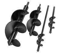 Jardín Excavadora de Taladro, Broca Espiral Jardín 4-piezas, Excavadora de Taladro de Jardín, para Flor Plantar Bulbos De Cama Plántulas Flor Plantando árboles Arbustos (8x25 + 8x45 + 4 x22 + 4x45cm)
