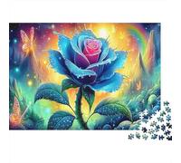 Jardín Fantástico Rompecabezas 1000 Piezas Papel para Adultos Educativo Papel Grueso Ecológico Entrenamiento Mental Puzzle Rosa Decoración Hogar 70x50cm/1000pcs