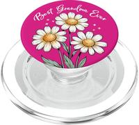 Jardín Floral Blanco Día de la Madre Best Grandma Ever Margaritas PopSockets PopGrip para MagSafe