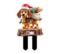 Jardín Inserciones de Navidad | Placas acrílicas Planas para forasteros | Artículos de de Navidad para macetas, Carreteras, porches, Patios y Jardines | de Vacaciones de Invierno para