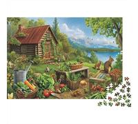 Jardín Orgánico Puzzle 1000 Piezas De Cartón Grueso Cabaña de jardín Rompecabezas Anti Estrés Adultos para Plan De Fin De Semana como Regalo Original 70x50cm/1000pcs