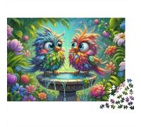 Jardín pájaros Colores_2 Puzzle 1000 Piezas De Cartón Grueso Juego De Rompecabezas En Paquete Anti Estrés Adultos para Juegos De Mesa En Pareja como Regalo Original 52x38cm/1000pcs