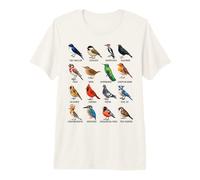 Jardín Pájaros Ornitología Naturaleza Educativo Niños Niñas Niños Camiseta Premium