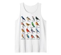 Jardín Pájaros Ornitología Naturaleza Educativo Niños Niñas Niños Camiseta sin Mangas