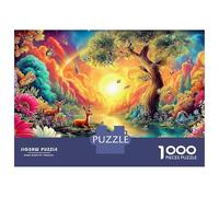 Jardín Paraíso 1000 Piezas Rompecabezas Imposible Actividades Familiares Océano Cósmico Jigsaw Desafíos Difíciles para Adultos 38x26cm/1000pcs