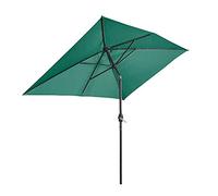 Jardín Parasol Garden Parasol Paraguas Patio ratán Sol Shade Crank de Aluminio Tilt 2x3m Patio Verde Paraguas Garden Gardin Sombra