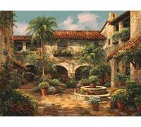 JardíN Pintar por Numeros Adultos, Planta Pintar por Numeros Niños, DIY Cuadros Manualidades Adultos Kits, Paint by Numbers con Pinceles y Pinturas Acrílicas, Primavera Decoracion, 40x30cm 7-3543