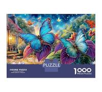 Jardín primaveral Jigsaw Colorful Mariposas Puzzle Mil Piezas Papel para Entusiastas - Resistente A Doblar Ocio Decoración Hogar Desafiante 52x38cm/1000pcs