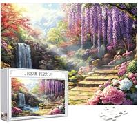 Jardín Puzzle 1500 Piezas Adultos, Puzzle Paisaje Patrón Diseño, Jigsaw Adultos, DIY Artesanía Familia Actividades con Embalaje de Caja de Regalo, Home Room Wall Decor, Regalo Mujer, 87x57cm, Model64