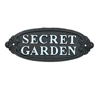 Jardin Secreto Signo hierro fundido placa pared Puerta Casa Vallado rustico