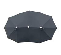 Jardin Sombrilla Reemplazar La Tapa, Grandes Y Resistente, Lona De Recambio Para Sombrilla Tela De Repuesto Para Paraguas De 465x265cm 12Varillas Exterior Toldo Doble FácilDe Instalar(Greys)