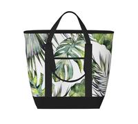 Jardín tropical,Bolsas de almuerzo de gran capacidad, bolsa de mano térmica para mujeres, hombres, trabajo, picnic, viajes.