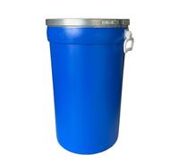 JARDIN202 - Bidón de plástico con boca ancha de 50 litros Azul