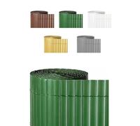 JARDIN202 - Cañizo PVC Doble Cara 1400gr/m² | Valla ocultación | Resistente a Rayos UV | Bridas Fijación Incluidas | 2x3m (Verde)