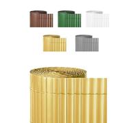 Jardin202 - Cañizo PVC Doble Cara 1600gr/m² - Valla ocultación - Resistente a los Rayos UV protección contra el Viento | 1,5x3m (Caña)
