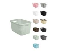 JARDIN202 - Cesta para la Colada 26 x 52 x 36 cm - Cesto ropa sucia - Cesta Rectangular con Asas diseño Mimbre | (Marrón)