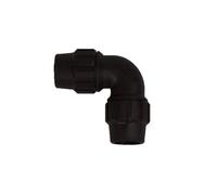 JARDIN202 - Codo 2 Bocas Iguales de Polietileno para Tubería de Riego por Goteo - Varias Medidas | 50mm (Pack 5 uds)