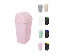 Jardin202 - Cubo de Basura con Tapadera Basculante - 30/50 Litros - Ideal para Hogar y Oficina | 30 L (Rosa)