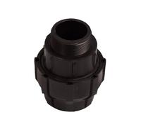 JARDIN202 - Enlace Rosca Macho de Polietileno para Tubería de Riego por Goteo - Varias Medidas | 50mm x 1 1/2" (Pack 5 uds)